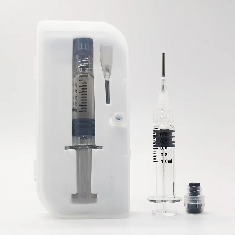 Vape Cartridges Oil Storage Glass Syringes 1ml Lure Lock Disposable Vaporizer Injection Syringe 