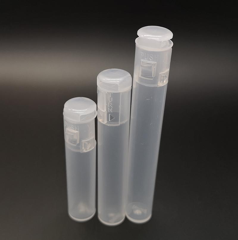 Childproof Vape Cartridges Packaging Tubes Press And Turn Preroll king Size Joints Custom Logo Empty Plastic 