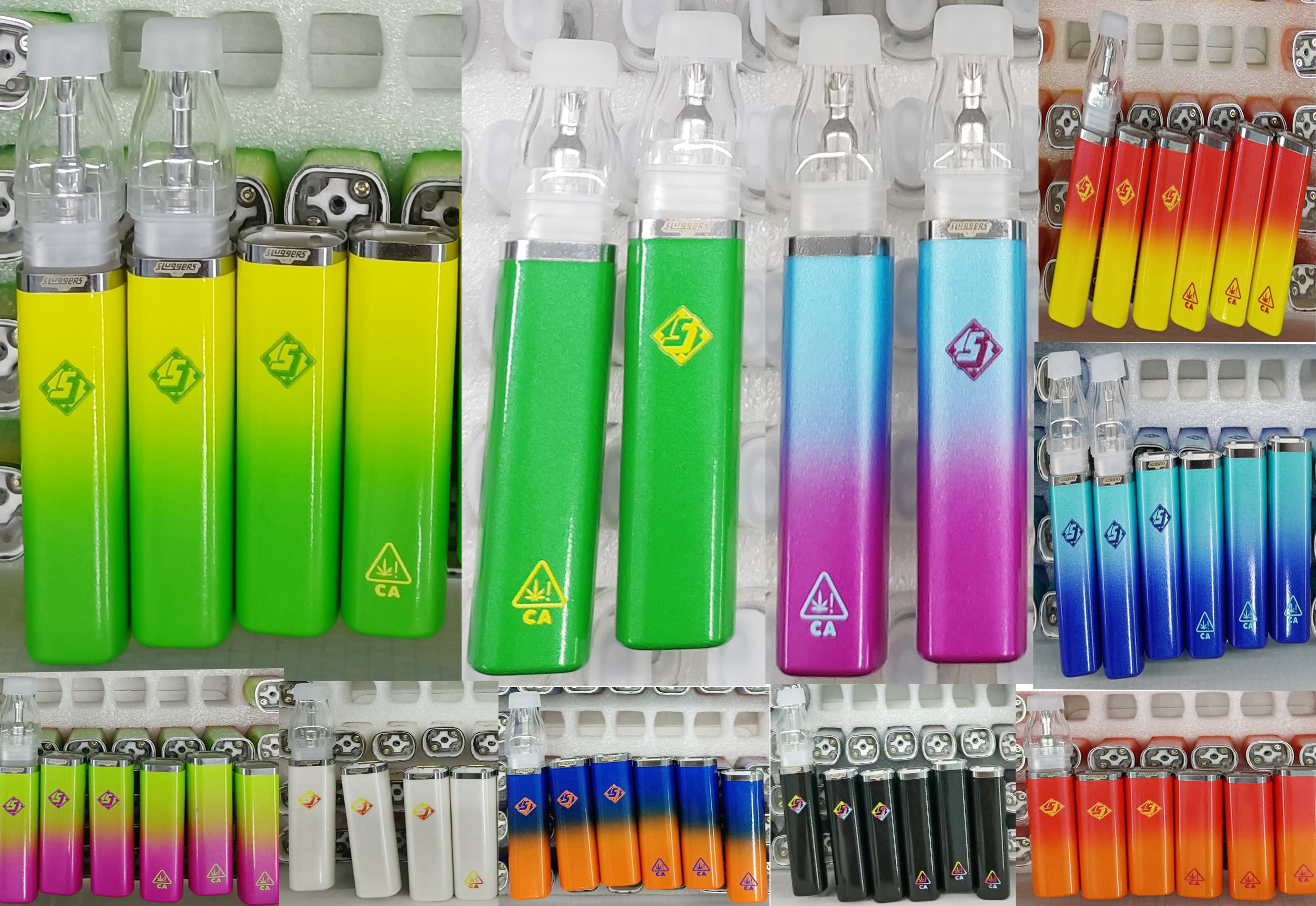 USA STOCK 1ML 2ML Sluggers Pod E Cigarette Disposable Vape Pen Empty Oil Atomizer Food Grade Starter Kits