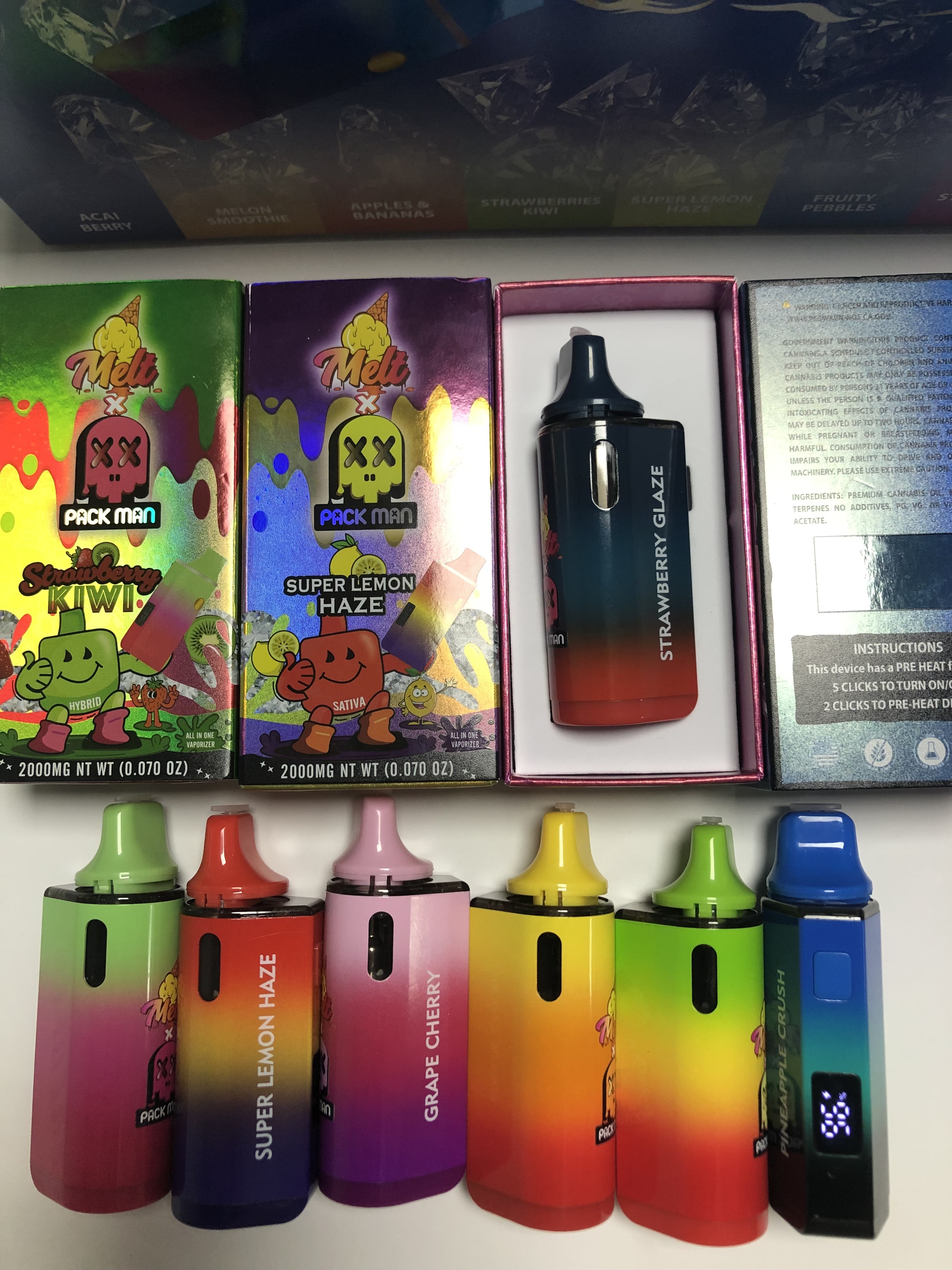 elf bar vape uk UK EU STOCK 1ml Melt X Packman Disposable Vape Pen Rechargeable Battery 10  Flavors Empty Vape main image 0