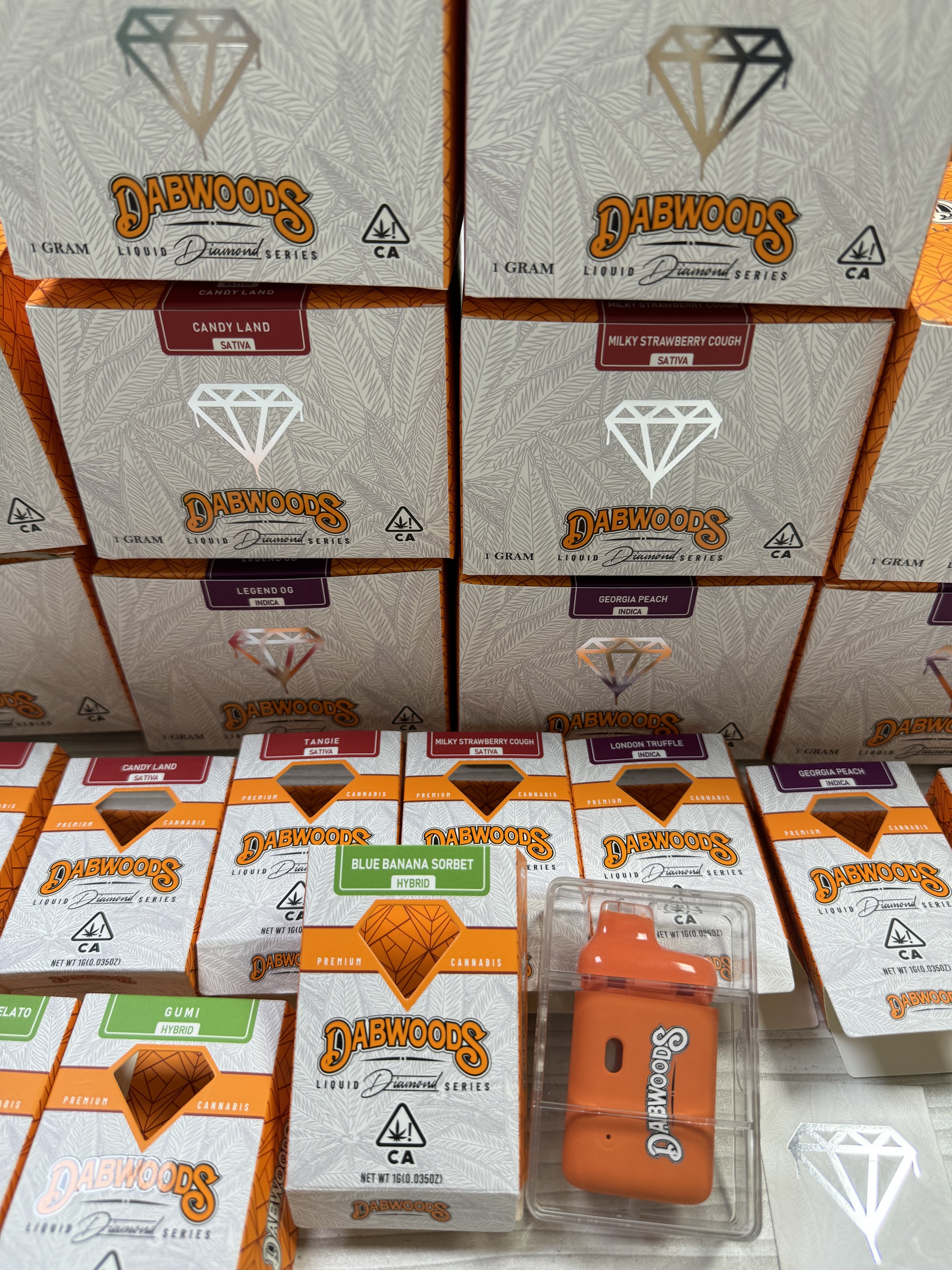 1ml New Dabwoods Disposable Vape Pen Liquid Diamond 10 Flavors Empty Vape Pod with Plastic Case