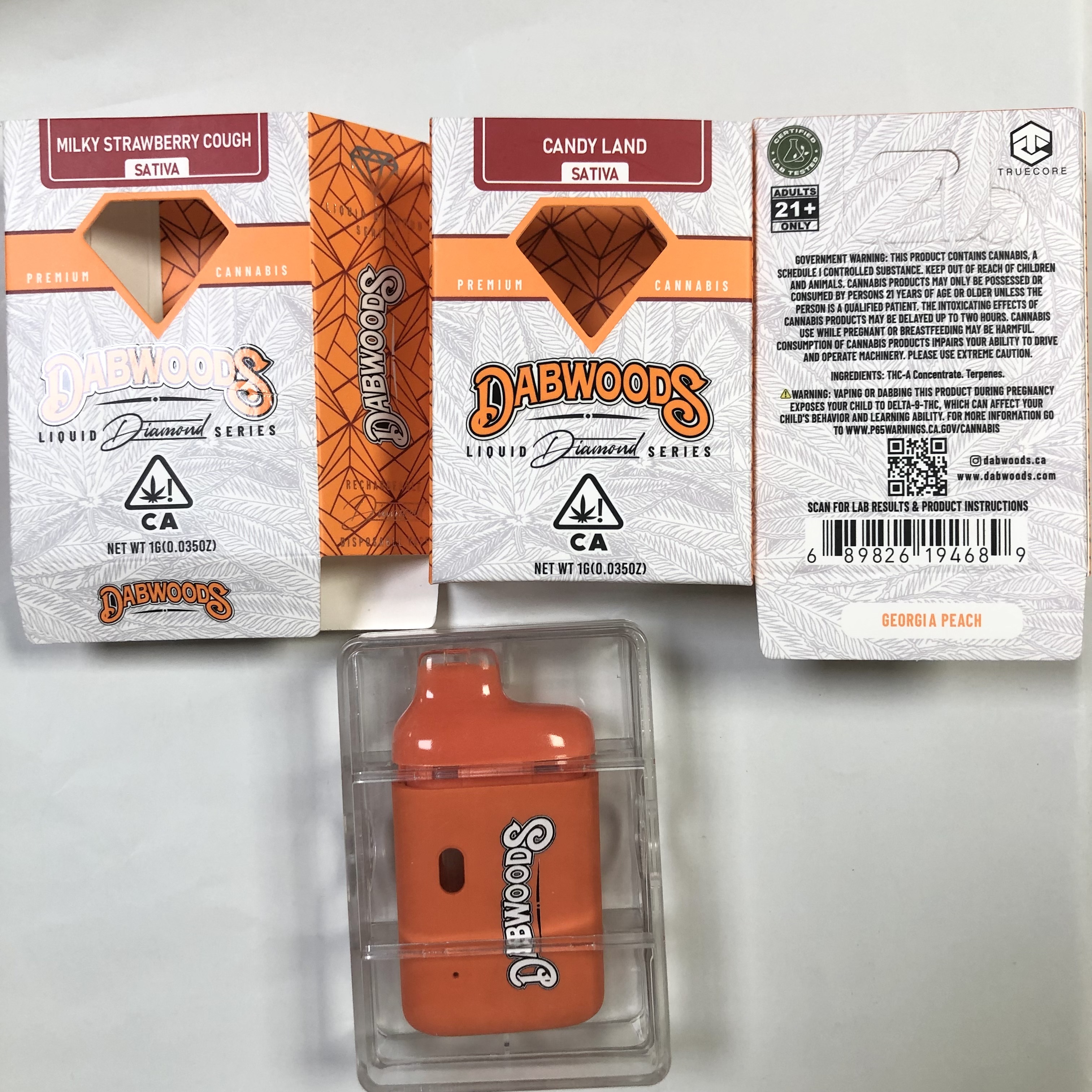 1ml New Dabwoods Disposable Vape Pen Liquid Diamond 10 Flavors Empty Vape Pod with Plastic Case