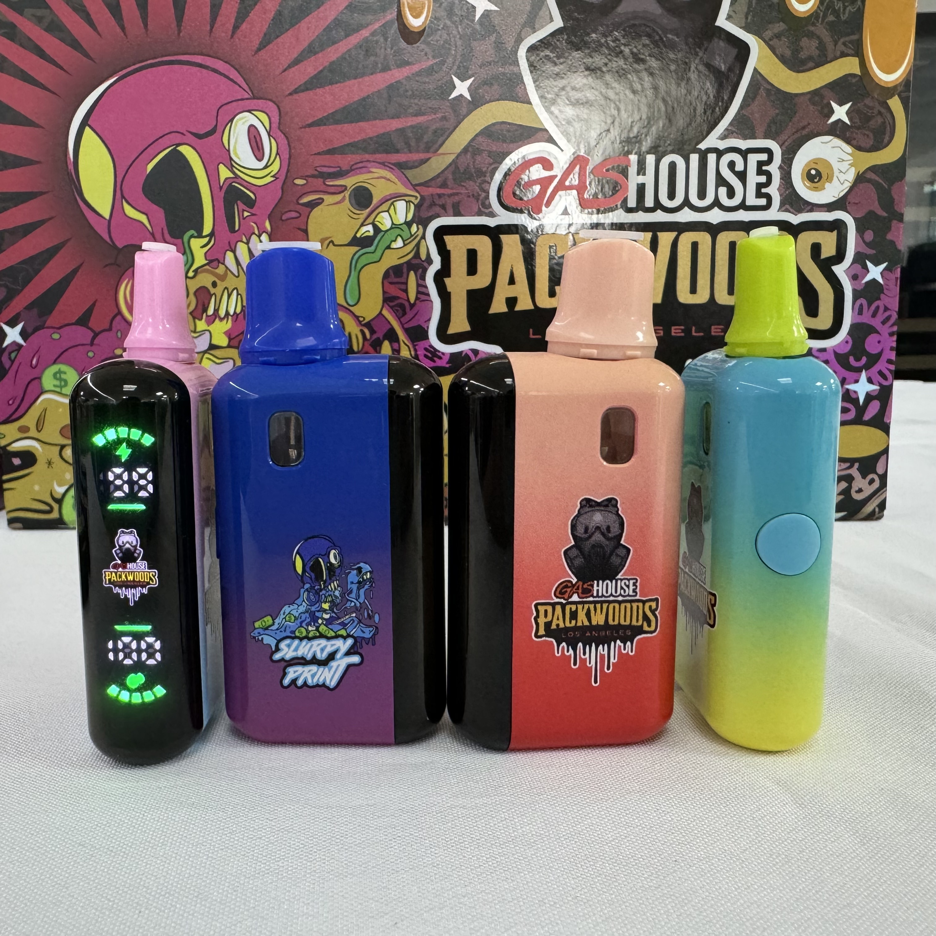 Gashouse Packwoods 2grams Disposable Vape Pen LED Display Screen USA Stock  ECig Vaping Pod