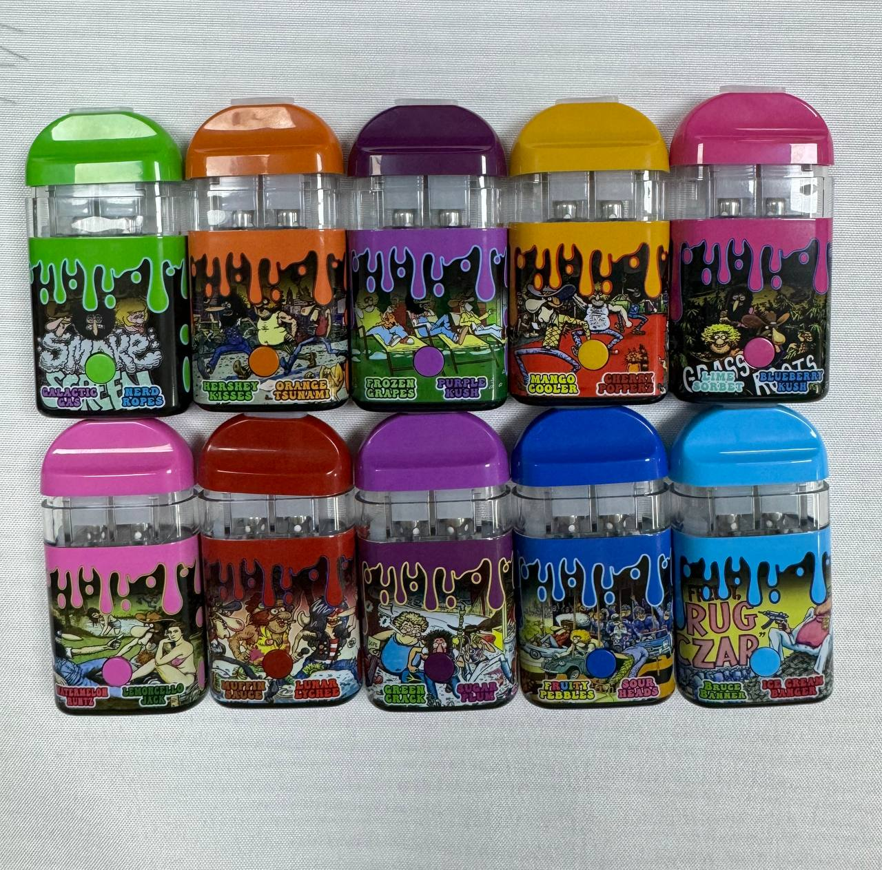 UK EU Stock Cookies & The Freak Brothers Dual Chamber Disposable 1ml 2ml Vape Pen E Cigarettes Long Life Battery OEM Logo Thick Oil Vaporizer Tank Vape Carts