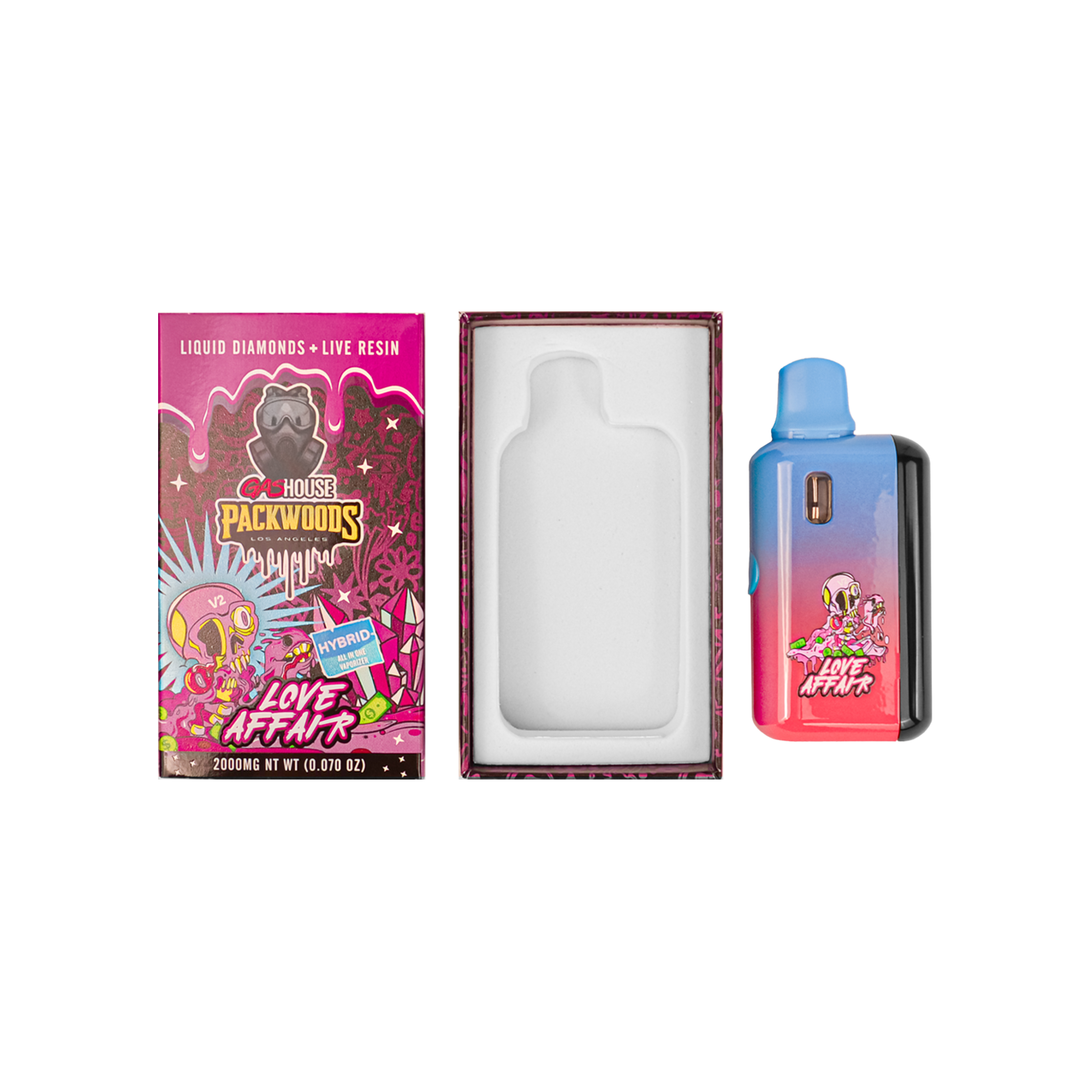 USA UK Gashouse Packwoods V2 2grams Disposable Vape Pen LED Display Screen USA Stock ECig Vaping Pod