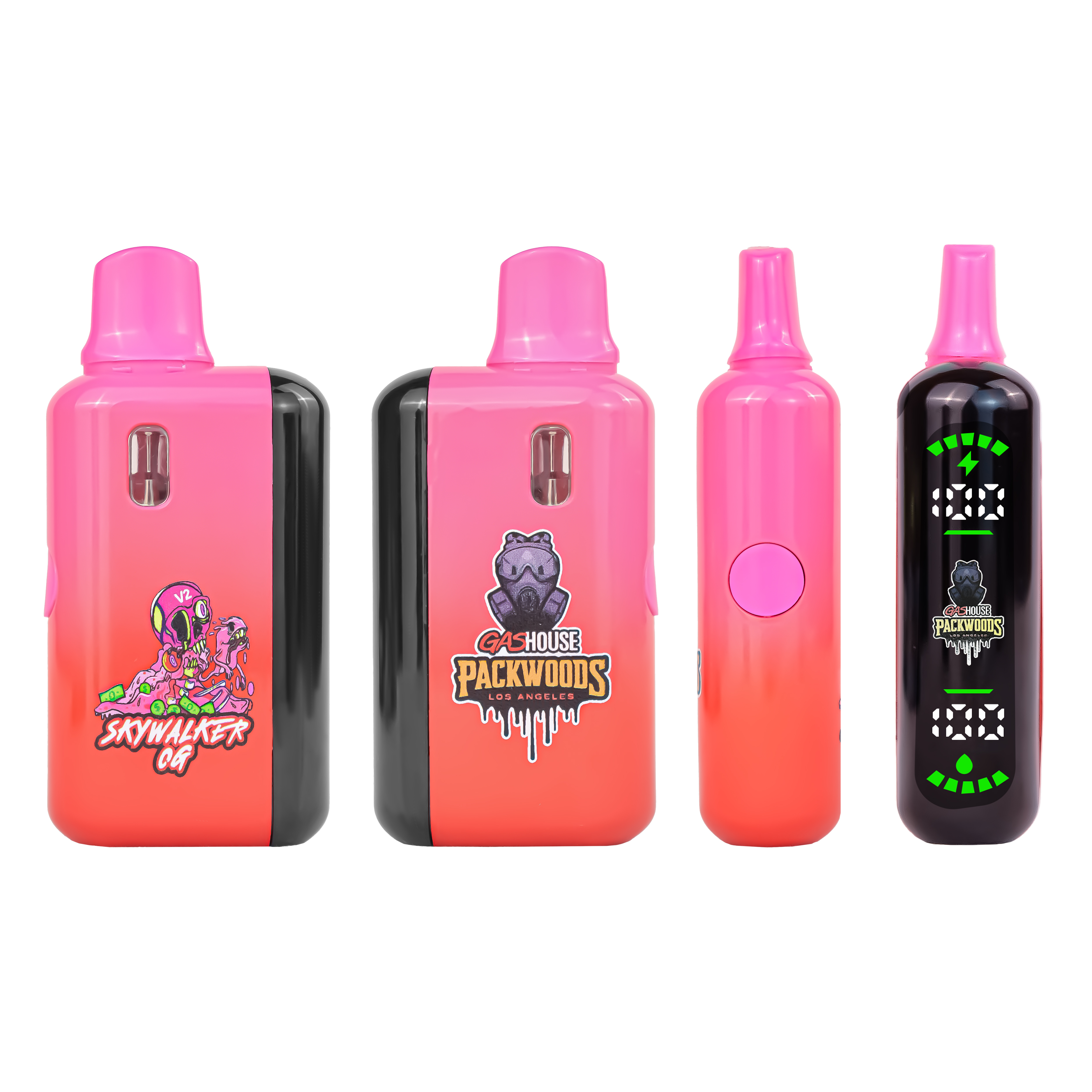 USA UK Gashouse Packwoods V2 2grams Disposable Vape Pen LED Display Screen USA Stock ECig Vaping Pod