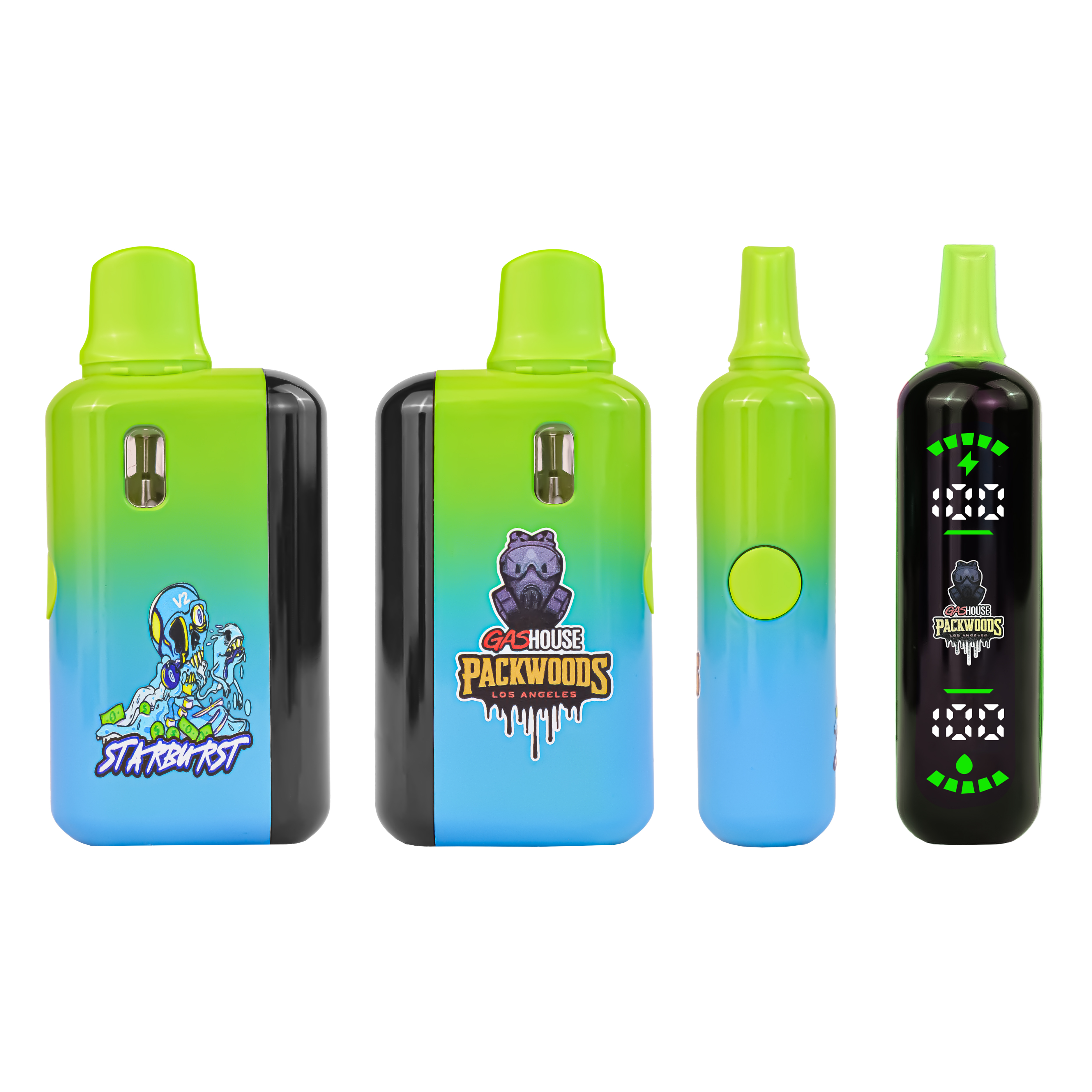 USA UK Gashouse Packwoods V2 2grams Disposable Vape Pen LED Display Screen  USA Stock ECig Vaping