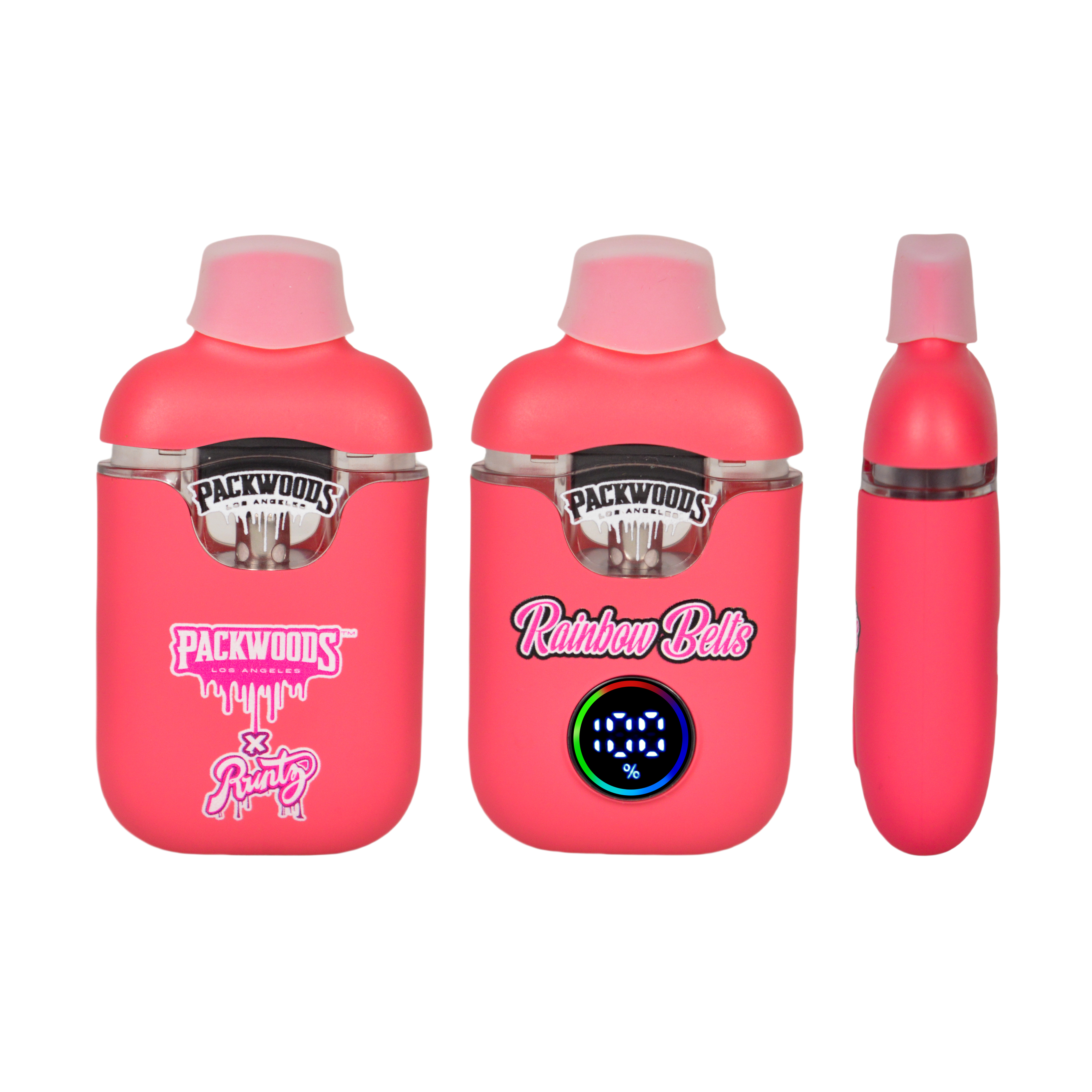 UK USA EU Stock 1ml 2ml New Packwoods Runty V2 Disposable Vape Pen LED Display Screen Liquid Diamond 10 Flavors Empty Vape Pod
