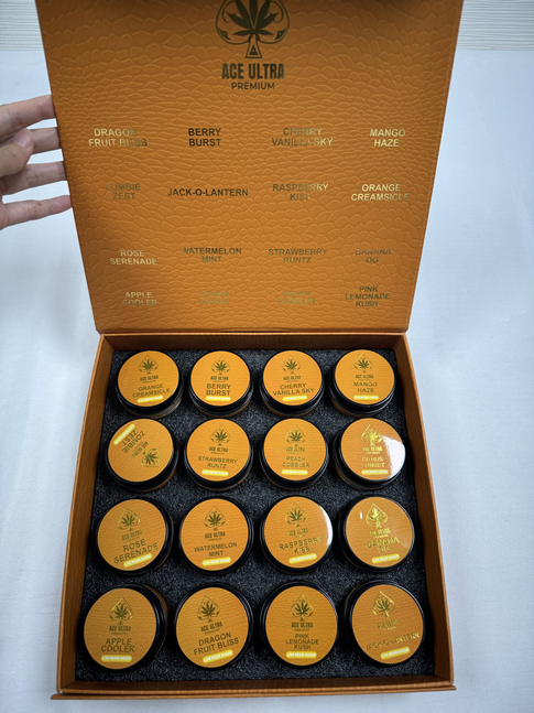 USA STOCK ACE Ultra 10 Flavors Extract Concentrate Glass Jars Premium Extract 1oz Wax Container Packaging Jar
