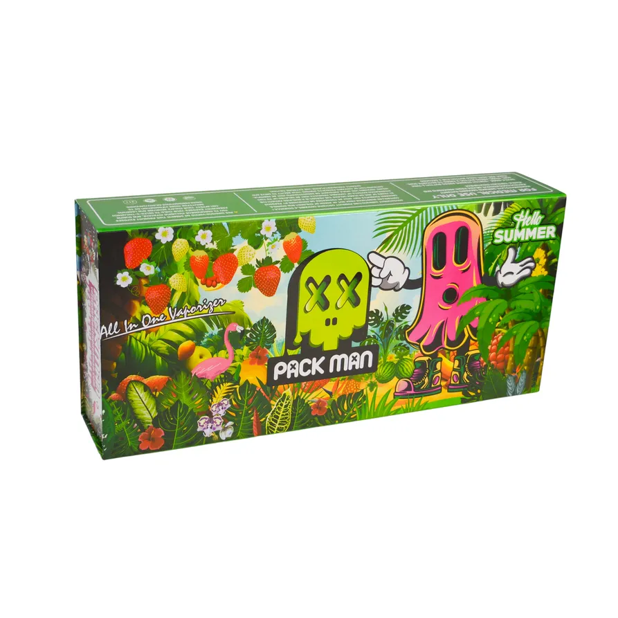USA STOCK 2G Packman Switch Dual Chamber Disposable 2ml Vape Pen E Cigarettes Long Life Battery OEM Logo Thick Oil Vaporizer Tank Vape Carts
