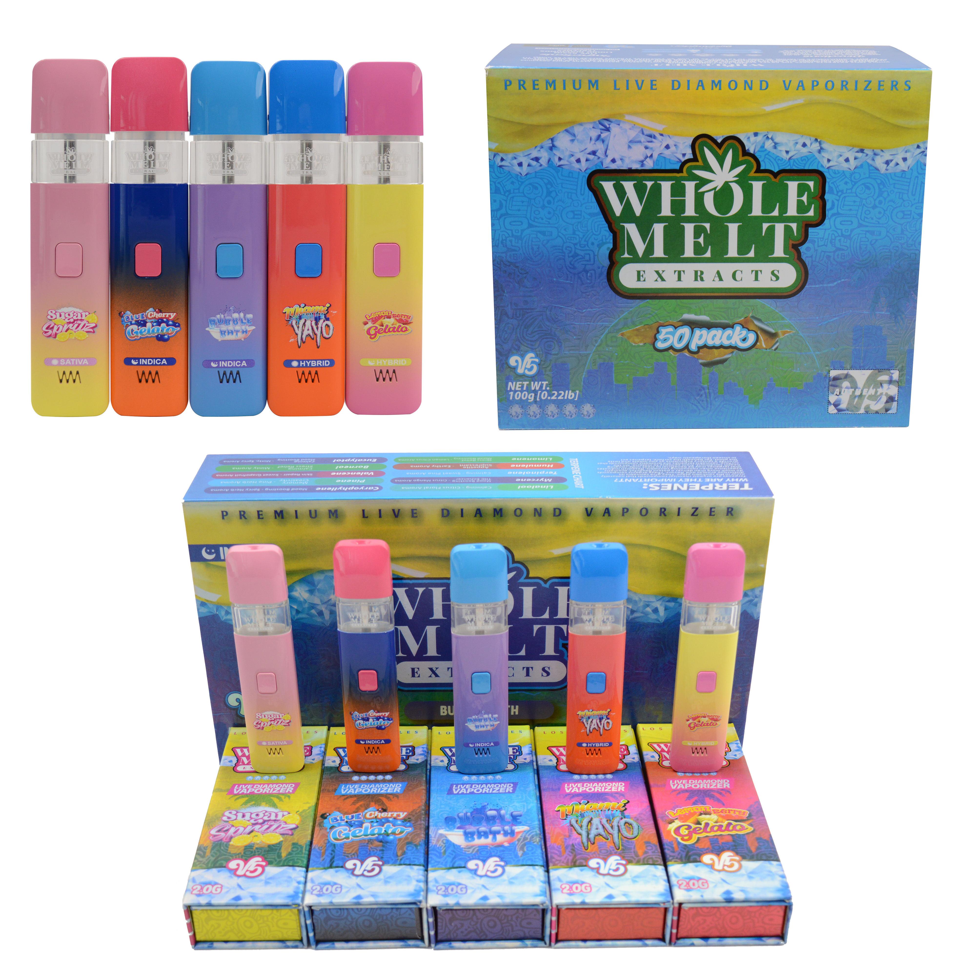 Whole Melt Extracts V5 2G Empty Disposable Vape Pen Bulk USA STOCK Empty Vape  Pens Wholesale
