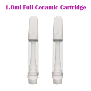 Full Ceramic Vape Cartridge Lead Free Vape Cart Atomizers Vapes Electronic Cigarettes 1.0ML Empty Thick Oil Cartridges 510 Glass Tanks Screw in Top Carts
