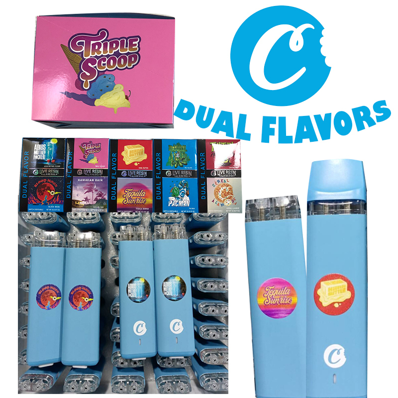 Hot quality DUAL FLAVOR DISPOSABLE VAPE PEN empty oil device & Fast Shipping
