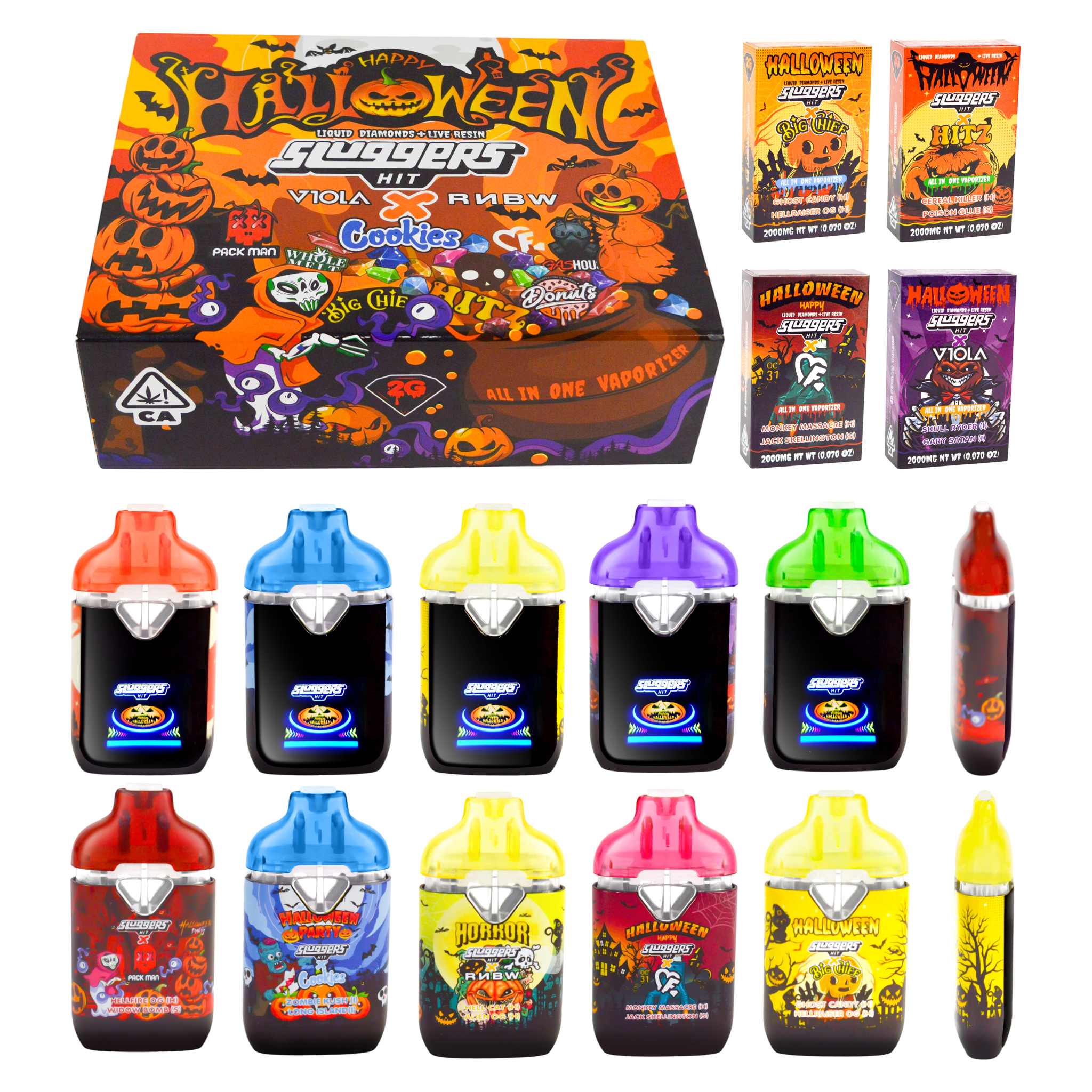 sluggers hit x cookies disposable vape 🎃Happy Halloween🎃 The best Halloween gift for you #halloween #vaper #vape  #vaping #ijoy #ijoybrand #disposable #vapedevice main image 1