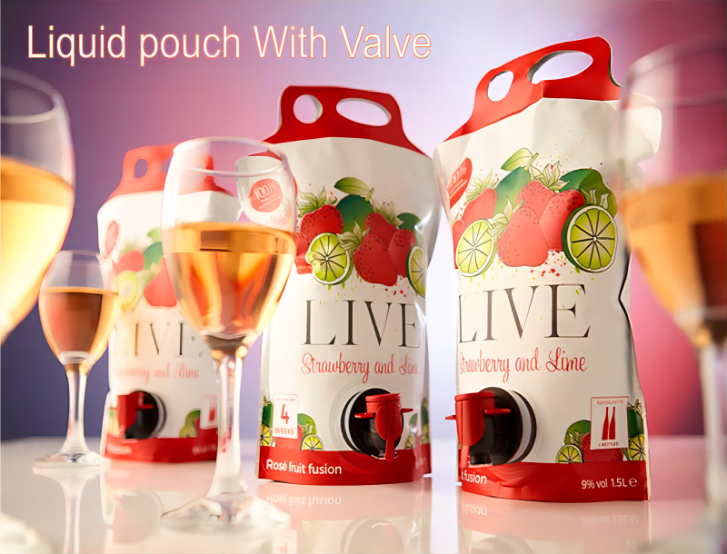 Stand Up Pouch With Valve Packaging For Liquor Stand Up Pouch With Valve Packaging For Liquor Stand Up Pouch With Valve Packaging For Liquor,Liquid Pouch With Valve,Valve Packaging