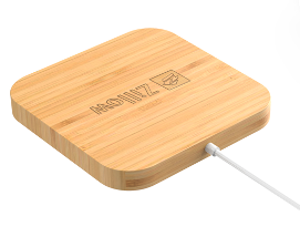 Bamboo Magnetic Wireless Charger Desktop Table Organiser For Mobile Phone & More supplier