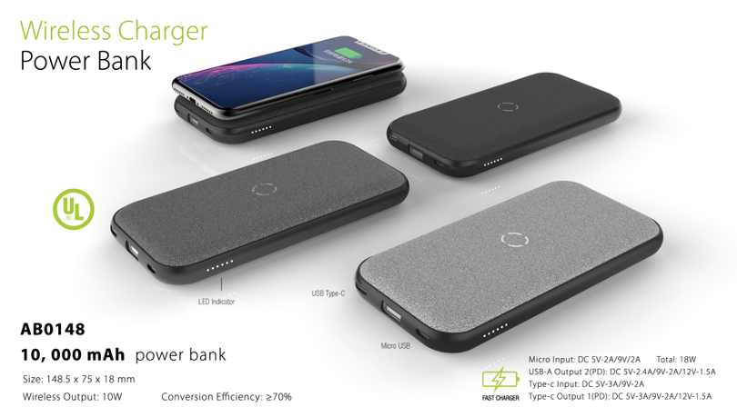 Wireless Charger 10000 mAh Power Bank Mobile Phone Charger Desktop Portable Wireless & More supplier