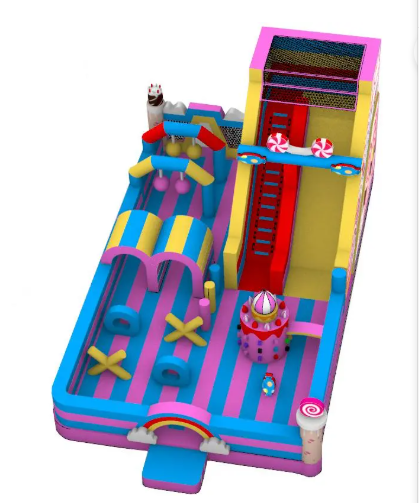 candy commercial inflatable obstacle playground