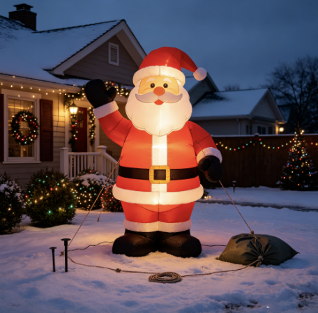 How to Secure an Inflatable Santa