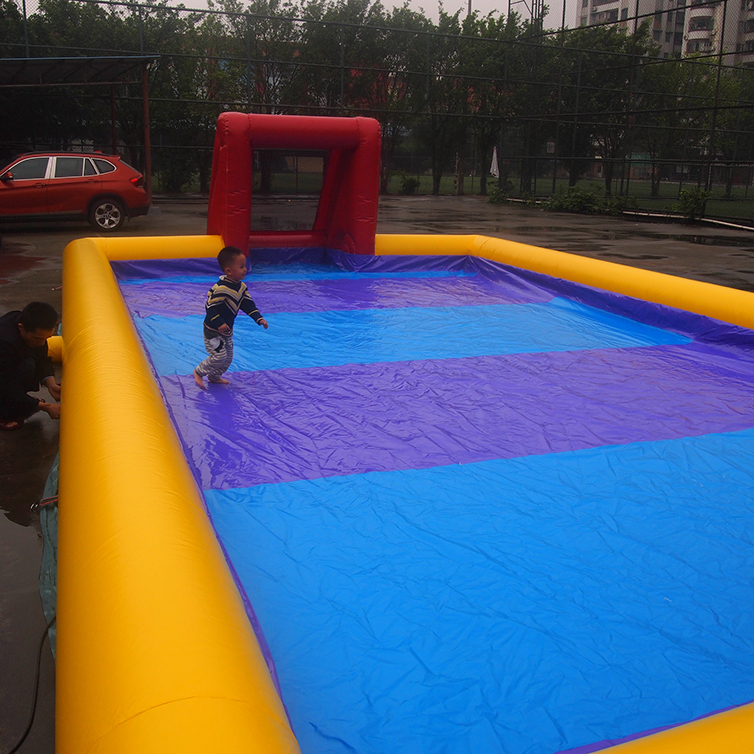 water soccer field Supply backyard inflatable football pitch inflatable foam pit water soccer field group building outdoor water soccer field,inflatable football