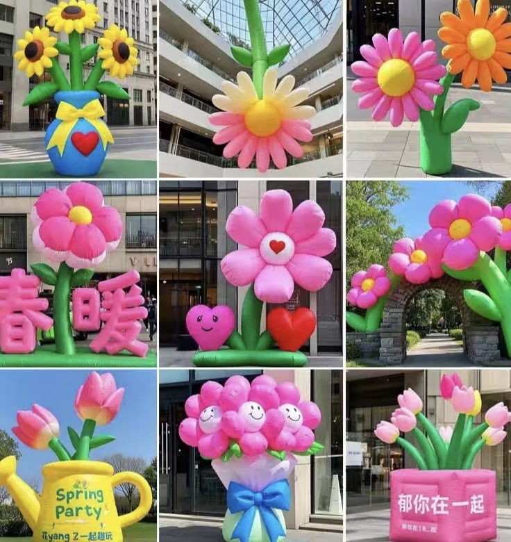 Giant Lightweight Pink Inflatable Gift Box & Envelope with Flower Elements | Multi-scene Commercial Decorations