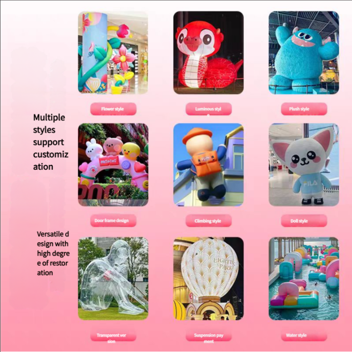 Giant Lightweight Pink Inflatable Gift Box & Envelope with Flower Elements | Multi-scene Commercial Decorations