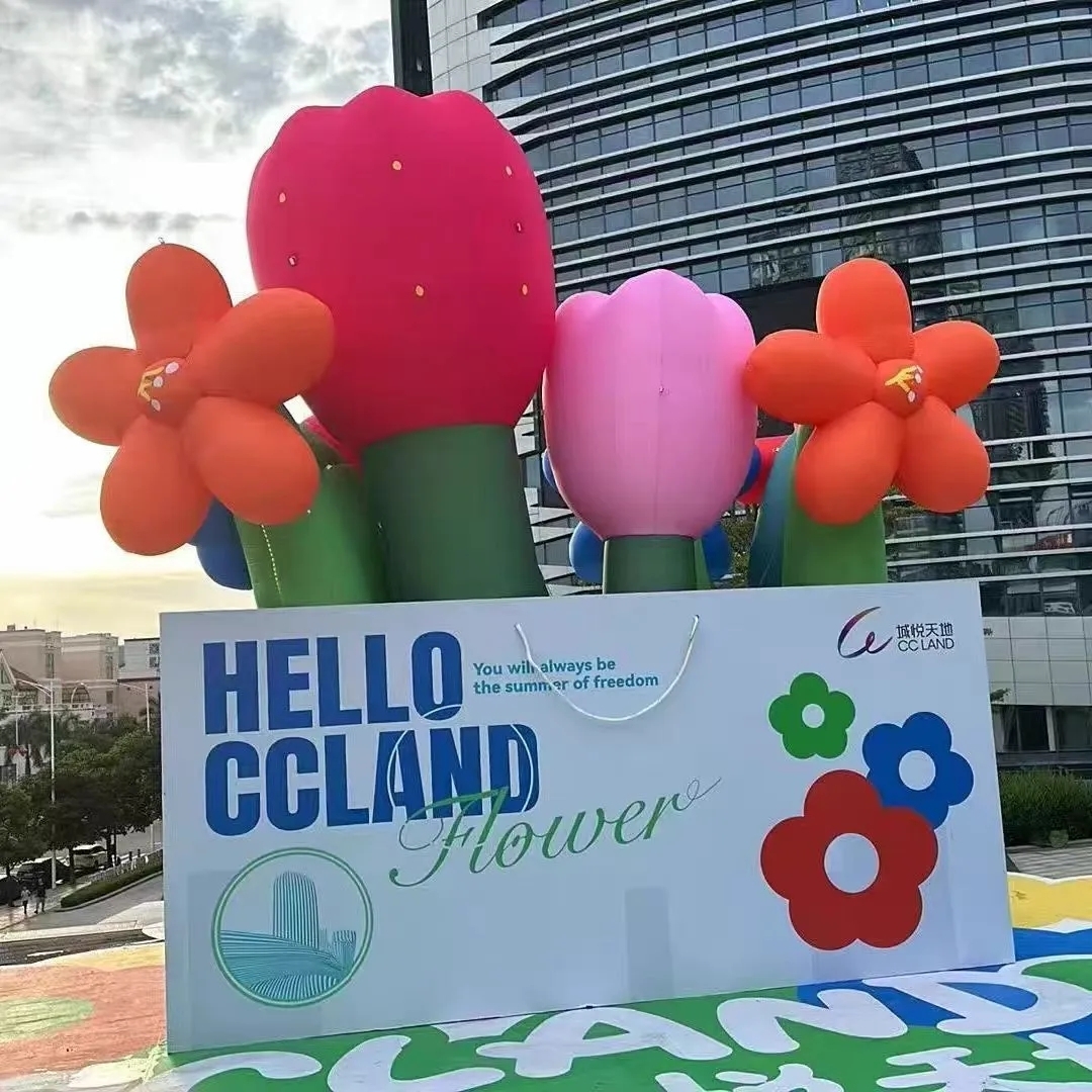 Weatherproof Giant Inflatable Flower Model, Long Lasting Outdoor Mall Advertising Inflatables Decoration for Promotional Event