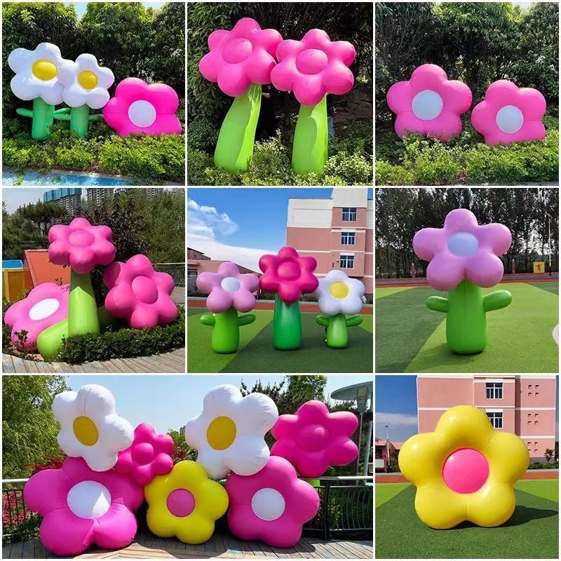Weatherproof Giant Inflatable Flower Model, Long Lasting Outdoor Mall Advertising Inflatables Decoration for Promotional Event