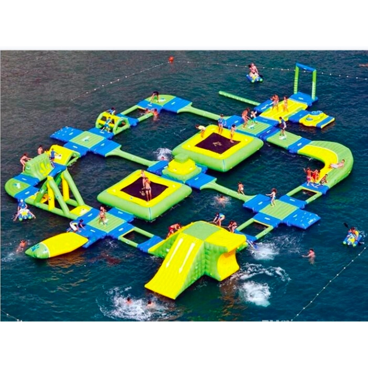 Commercial Inflatable Floating Water Park, Aqua Obstacle Course For Sea Lake Resort