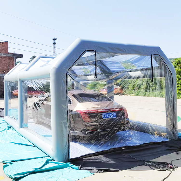 Air sealed inflatable car paint booth, no blower airtight inflatable canopy, portable sealed air inflatable marquee for auto painting