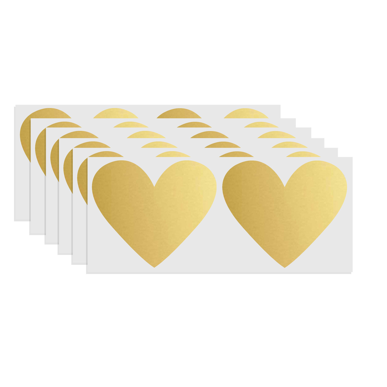 Heart Scratch Off Stickers self-Adhesive Scratch Off Label 70X80MM Gold  Rose Gold Gray Silver 50pcs/Pack