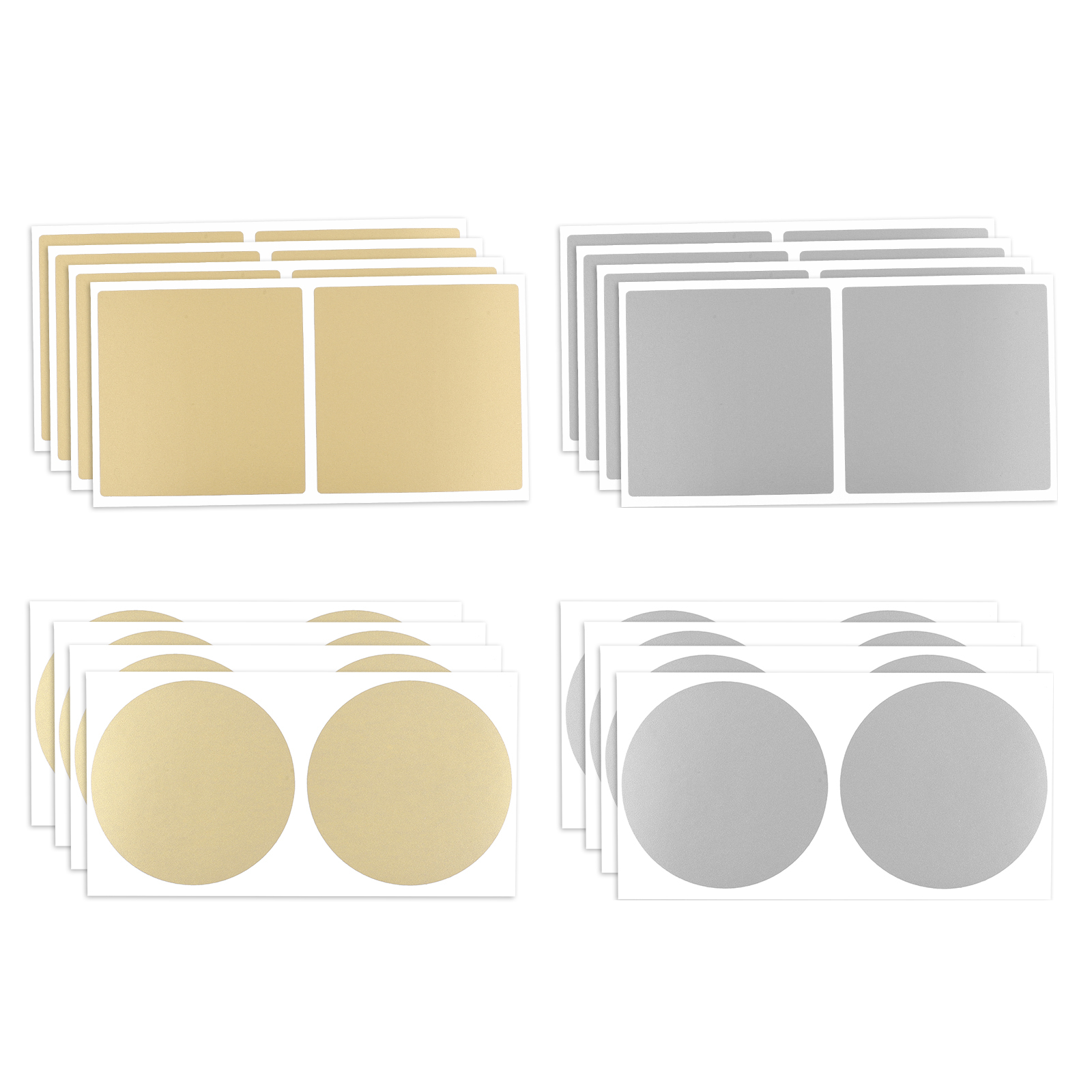  Scratch Off Sticker 2 inch Silver Square Labels for