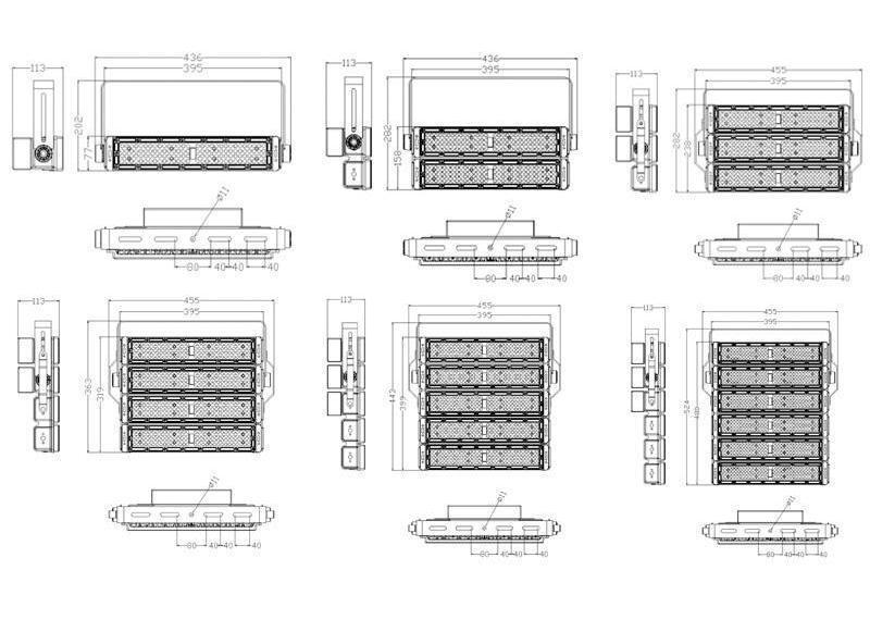 LED Flood light LD-FLMTD modular design module flood light ip65