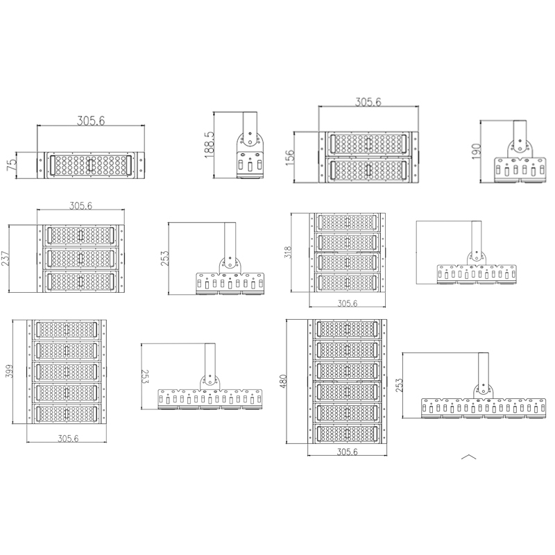 LED Flood light LD-FLMT, module flood light IP65  50W,100W,150W,200W,300W, 400W, 600W