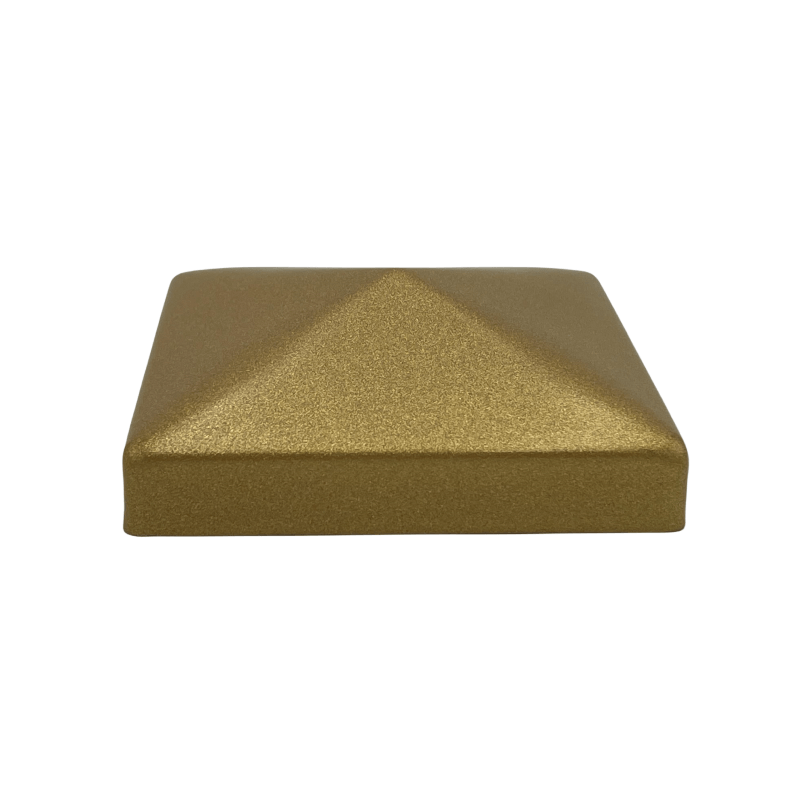 Galvanized Metal Pyramid Fence Post Cap 4x4 Golden Color Powder Coated ...