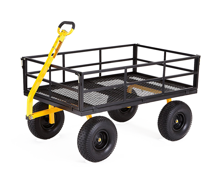 Garden Wagon Cart TC1840C,Heavy Duty Steel Utility Yard Dump Lawn Outdoor Utility Cart, Load 1,000 lbs.