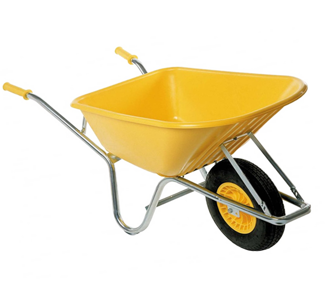 Wheel Barrow WB6414 Of 85L Plastic Tray With 4.00-8 Pneumatic Wheel  