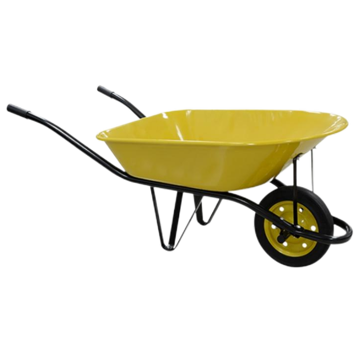 WHEELBARROW WB7408 5cu.ft steel Tray, with 14x4 Solid Wheel