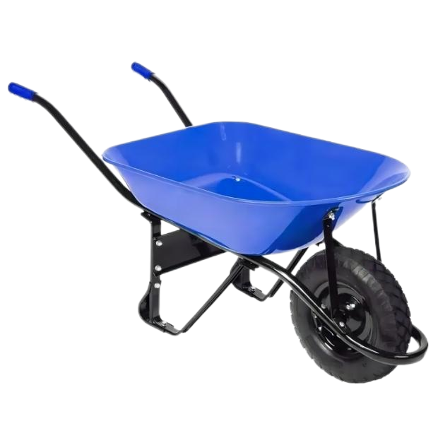 Wheel Barrow WB7402, 5 cu.ft  80L steel Tray, with 16"x4.00-8 Pneumatic Wheel