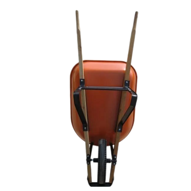 Strong Wheel Barrow WB7204, 5 cu.ft 78L Steel Tray, With 3.50-8 Pneumatic Wheel,Wooden Handle