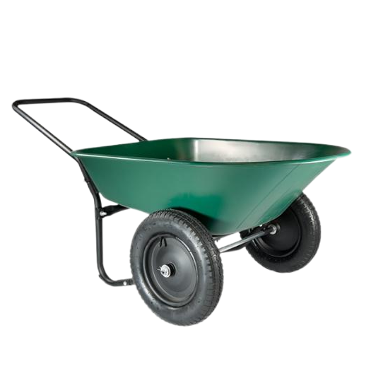 Strong Wheel Barrow WB7250, 5 cu.ft  80L steel Tray, With 3.50-8  Two Pneumatic Wheel