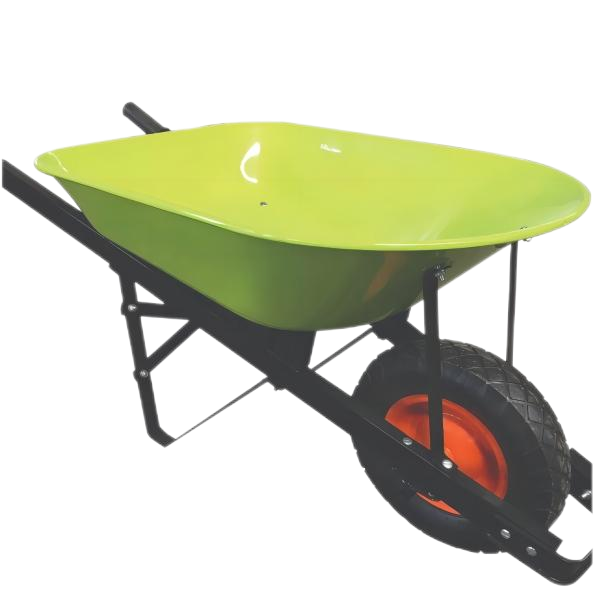 Strong Wheel Barrow WB7842, 6cu.ft 100L Steel Tray, With 16X4.00-8 Pneumatic Wheels,Steel Square handle