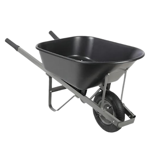 7 cu.ft  100L Plastic Tray, With 16X4.00-8 Pneumatic Wheels,Steel Square handle