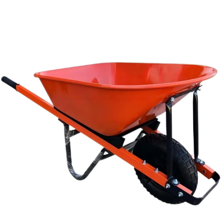 Wheel Barrow WH6683, 7 cu.ft 100L Steel Tray, With 16"X4.00-8 Pneumatic Wheels