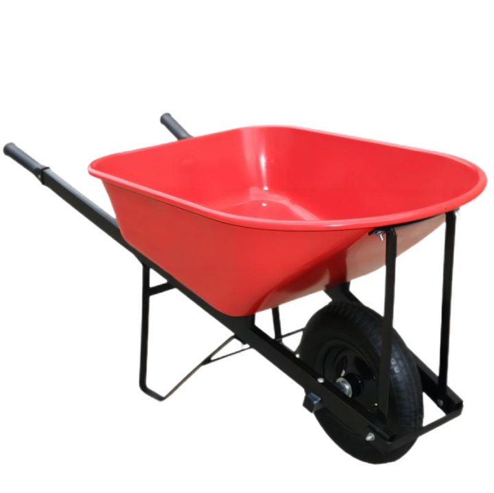 Wheel Barrow WH6683, 7 cu.ft 100L Steel Tray, With 16"X4.00-8 Pneumatic Wheels