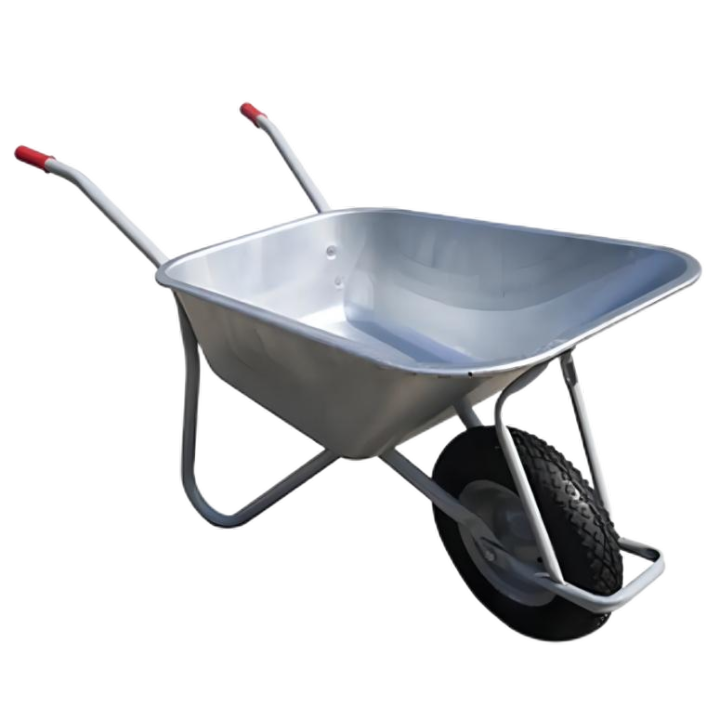 Wheel Barrow WB6404H, 5 cu.ft 85L Galvanized Steel Tray, With 4.00-8 Pneumatic Wheel