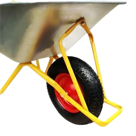 Wheel Barrow WB6404H, 5 cu.ft 85L Galvanized Steel Tray, With 4.00-8 Pneumatic Wheel