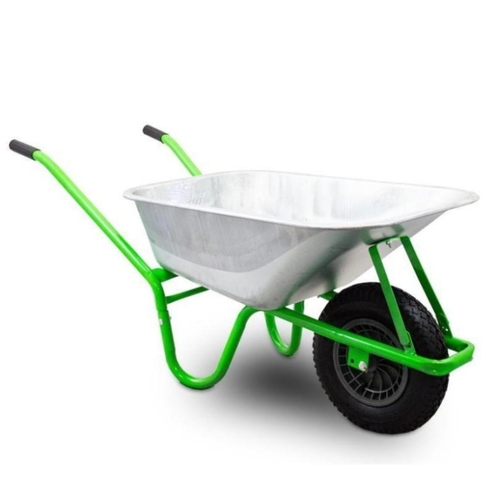 Wheel Barrow WB6414P, 5 cu.ft 85L Galvanized Steel Tray, With 4.00-8 Pneumatic Wheel
