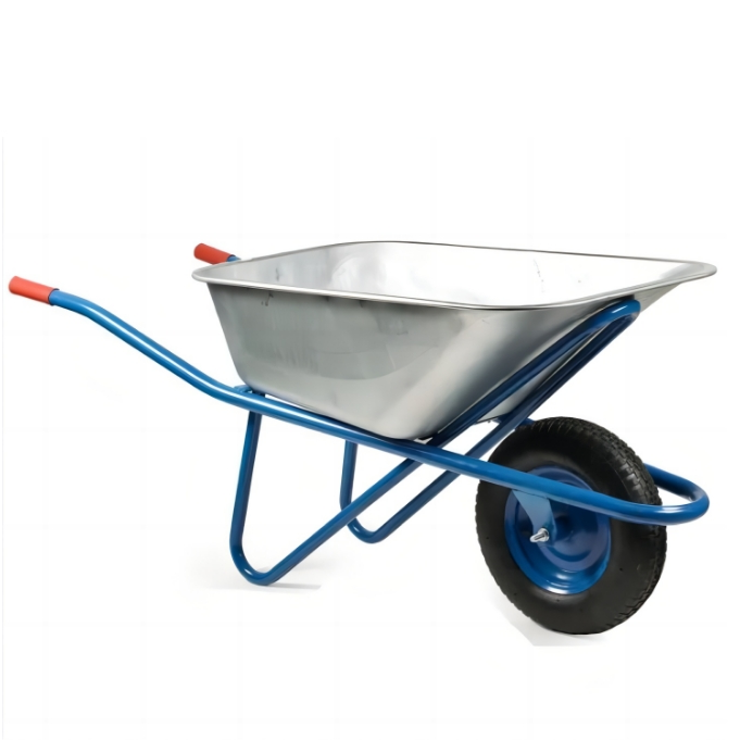  100L Galvanized Tray With 4.00-8 Pneumatic Wheel  