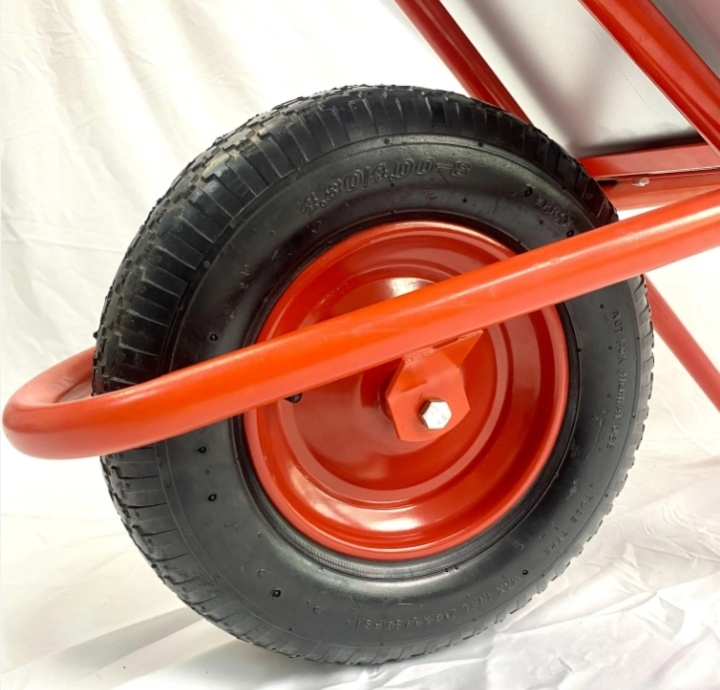  100L Galvanized Tray With 4.00-8 Pneumatic Wheel  